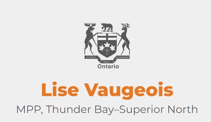 Lise Vaugeois MPP Thunder Bay Superior North logo
